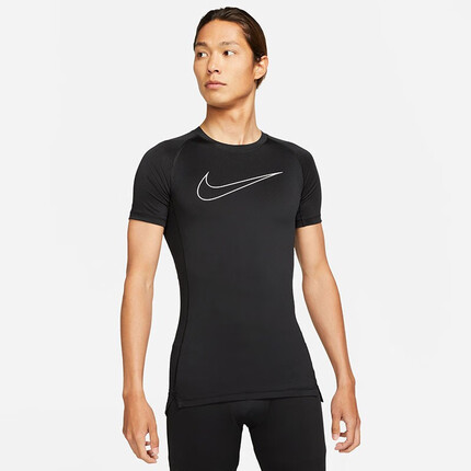 耐克NIKE男子 秋季 紧身 速干 NP DF TIGHT 短袖 DD1993-010黑M