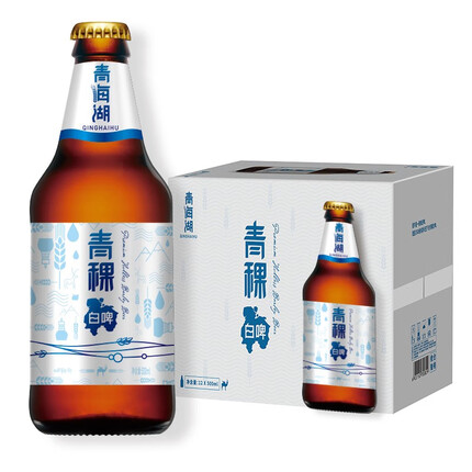 青海湖 青稞白啤 500ml*12 整箱装啤酒