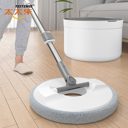 太太乐拖把 旋转拖把洗脱一体双驱动免手洗拖把桶清洗甩干