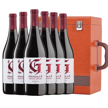 歌如诗 加州红酒大赛银奖 GOOUUZH美国加州原瓶进口干红葡萄酒 750ml*6瓶 整箱礼盒装