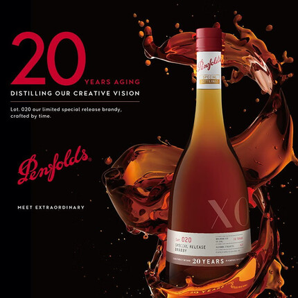 奔富特瓶lot.020限量珍藏20年陈酿白兰地750ml 单支礼盒装 澳洲