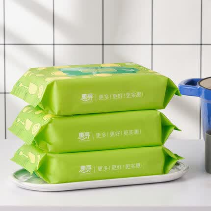 惠寻希澈厨房湿巾去渍纸抽取式去油渍清洁加厚去污吸油懒人纸巾 3包