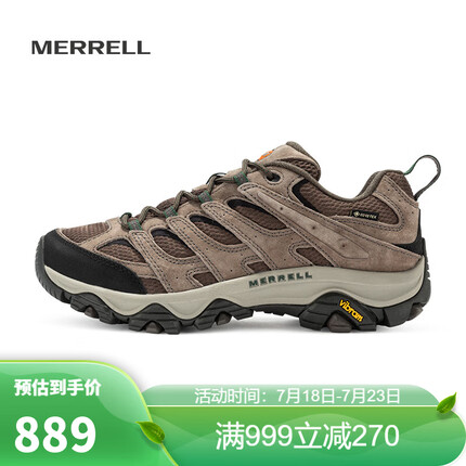 迈乐（Merrell）MERRELL迈乐户外徒步鞋男MOAB3 GTX低帮透气防水耐磨防滑登山鞋