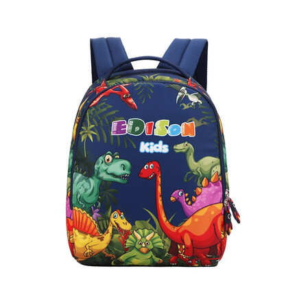 Edison爱迪生幼儿园书包2-6周岁学前班户外出游儿童背包6001-3S恐龙小号
