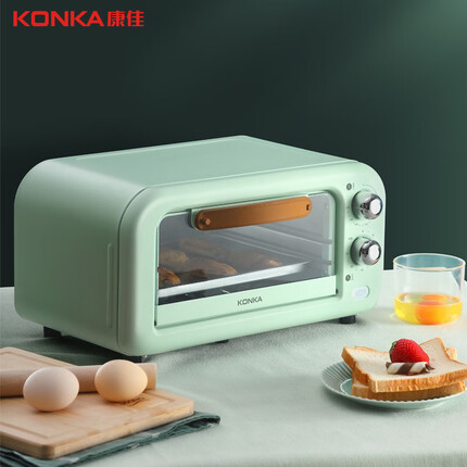 康佳(KONKA)KAO-1202E(S)L多功能12L家用烘焙电烤箱 精准控温 专业烘焙可拆洗炉