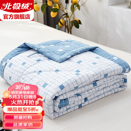 北极绒（Bejirog）被子被芯 空调被绗缝夏凉被 可水洗夏被 清菱200*230cm