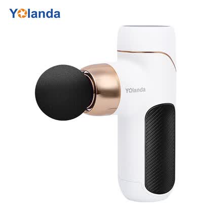 YolandaJ2白色智能筋膜枪 放松按摩器颈膜枪筋膜机 低噪长续航 迷你便携