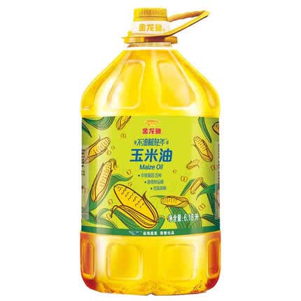 金龙鱼 食用油 非转基因 物理压榨玉米油6.18L（富含植物甾醇）