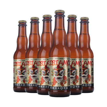 麟阁精酿原浆小麦黄啤酒330ml*6小瓶组合 国潮风 聚餐 德国进口啤酒花