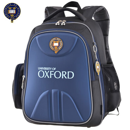 英国牛津大学OXFORD小学生书包男孩减负护脊儿童书包女1-3-6年级防水双肩背包 X178深蓝 小号1-3年级