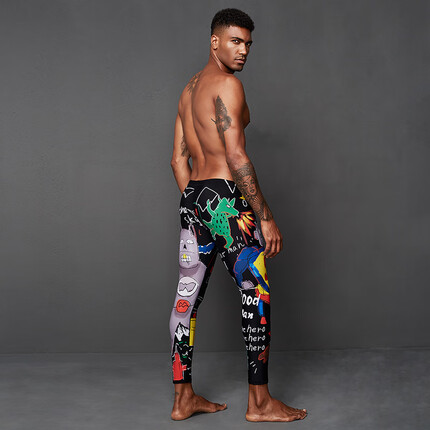 飞鱼未来 (Feyovoly) 九分游泳潜水泳裤男时尚大码防晒速干中长款沙滩浮潜装备 3XL/适体重178-194斤