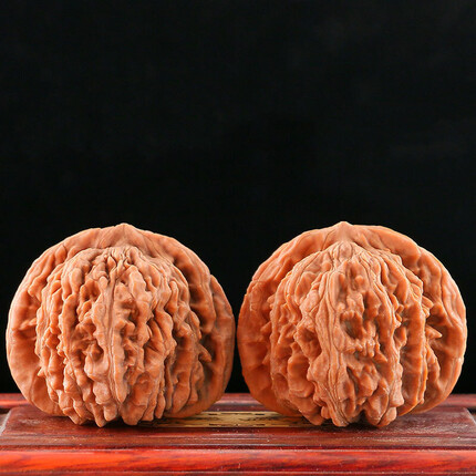 山中玉【精选】 文玩核桃狮子头 四座楼 把玩核桃手玩手把件精品麻核桃生日男送男友送老公中秋礼物 精品43-44MM