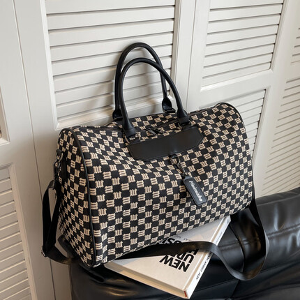 卡蜜卡（Camilla Ka）短途出差旅行包女大容量时尚手提轻便旅游包登机行李包待产收纳包 卡其色