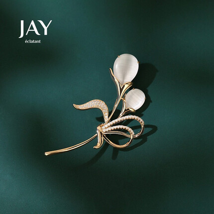 Jay胸针高档女胸花配饰别针时尚饰品礼盒老婆女友生日礼物母亲节礼物