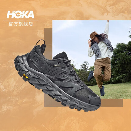 HOKA ONE ONE 男女鞋Anacapa Low GTX低帮徒步鞋新款耐磨减震支撑 黑色/黑色-男 43/275mm