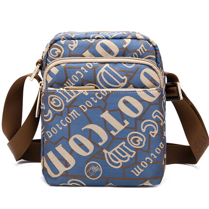 盛装舞步设计师包包新款竖版帆布斜挎包背包大容量休闲牛津布女包潮X21 蓝色（长宽高19-10-22cm）