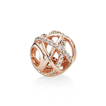 Pandora潘多拉 手链串饰DIY玫瑰金色镂空银河送女友礼物781388CZ 时尚饰品 玫瑰金