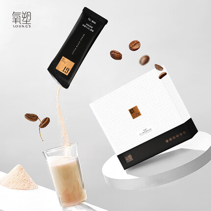 氧塑6T小黑条 速溶拿铁冲泡咖啡 新品固体饮料白芸豆 14条/盒