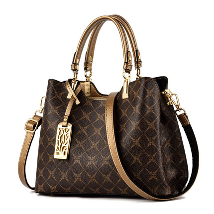 摩登密码生日礼物送老婆！斜挎女包大容量女士手提包妈妈包婆婆包斜挎包 古铜色