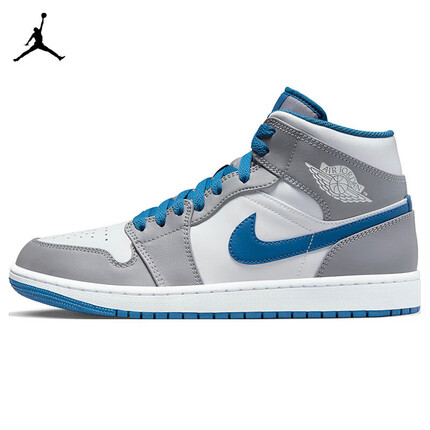 耐克NIKE篮球鞋男AJ1乔1气垫AIR JORDAN 1运动鞋DQ8426-014水泥灰42