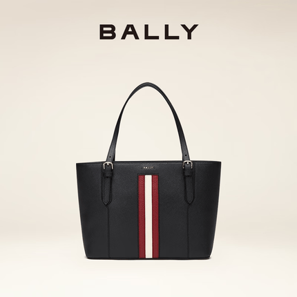 BALLY/巴利女士黑色休闲皮革托特包手提包6238353 黑色 均码