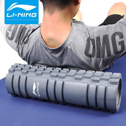 李宁(LI-NING)泡沫轴 肌肉放松男健身筋膜狼牙棒按摩滚轴女筒滚轮瑜伽柱 灰色