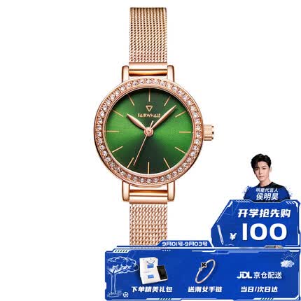 马克华菲手表女士学生手表简约气质小表盘送防水腕表FW-3280-4初高中学生手表 FAIRWHALE