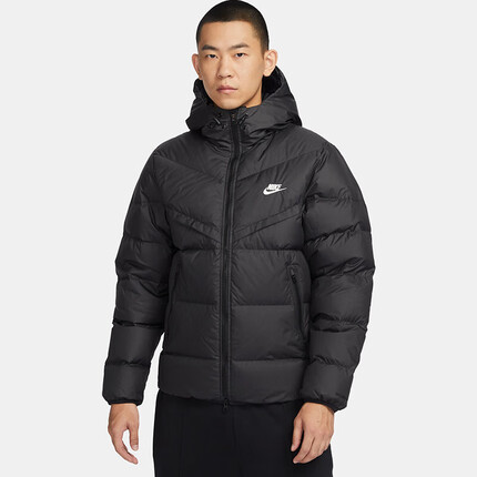耐克NIKE羽绒服男子连帽SF WR 650-D FLD外套秋冬FB8178-010黑L