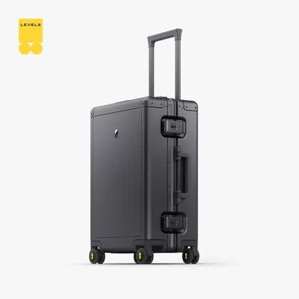 地平线8号商务行李箱男密码箱旅行箱铝镁合金登机箱20英寸拉杆箱女灰色