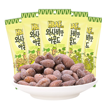 芭蜂 韩国进口零食 山扁桃仁葵味 35g*5 大杏仁(原汤姆农场）
