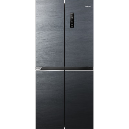 奥马（Homa）432升十字对开门家用电冰箱零度保鲜风冷变频 AG+蓝晶除菌 一级能效BCD-432WDPM/B极地岩