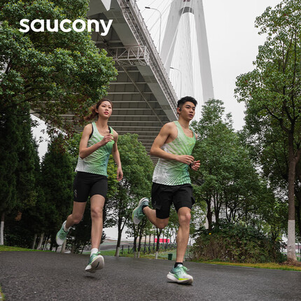 Saucony索康尼专业跑步背心男舒适透气运动背心武马大桥色组L