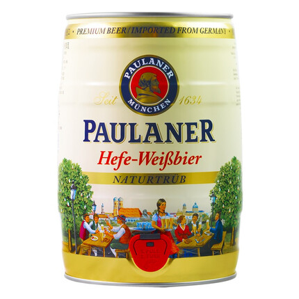 【酒小二】德国进口 柏龙小麦桶啤5L 1桶