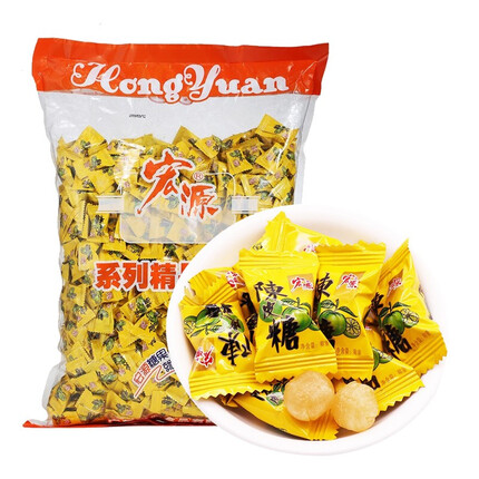 宏源 大包装喜糖 招待糖 陈皮糖 原味 2500g/袋（新老包装随机）