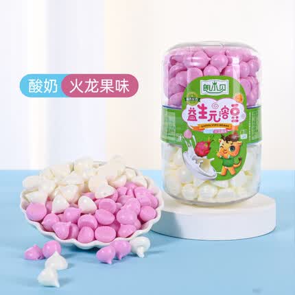 朗小贝高钙酸奶鲜奶溶豆溶乳棒圈 儿童休闲零食 双层=火龙果味+酸奶味22g