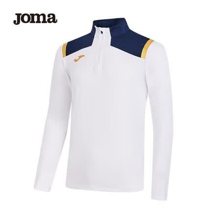 JOMA 运动t恤男长袖足球服男士春夏季新款速干衣男半拉链长袖套头上衣 白色 L