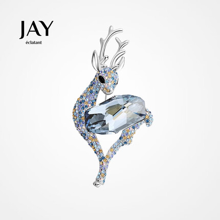 Jay小鹿胸针高档女水晶胸花奢侈时尚饰品老婆女友生日礼物母亲节礼物