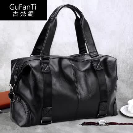 古梵缇旅行包男士大容量短途商务出差行李旅游袋单肩手提健身包gftx-402 黑色 GUFANTI