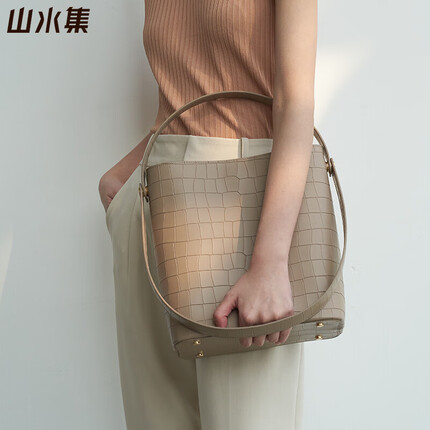 山水集包包女包提桶托特包时尚百搭单肩包女生日礼物送女友送老婆
