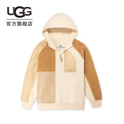 UGG x Feng Chen Wang 冬季男女同款合作款舒适卫衣 1143272 BCHST | 米黄色/栗色 L