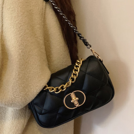 垦利登（CONFIDEN）包包女包单肩斜挎小方包手提新款2023女士生日礼物送女生朋友老婆 黑色【礼盒装】