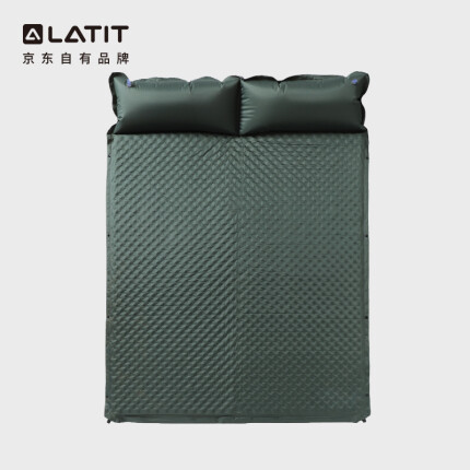 LATIT 【京东自有品牌】自动充气垫户外帐篷睡垫防潮垫加宽加厚双人气垫床-墨绿色3CM
