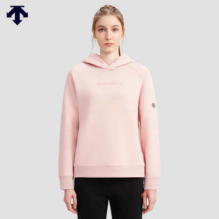 DESCENTE迪桑特 SKI STYLE系列 女子连帽卫衣 空气层冬季新款运动休闲 LP-LIGHT PINK M(165/84A)