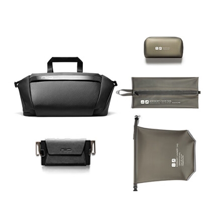 NIID原创大容量健身包短途旅行包行李袋H1 手提斜挎可无缝切换 碳黑大号