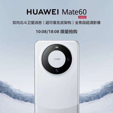 华为旗舰手机 Mate 60 12GB+512GB 白沙银