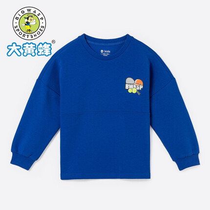 大黄蜂童装 男童T恤韩版儿童上衣2021秋季新款小学生长袖 天蓝色 120cm