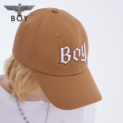 BOY LONDON秋季情侣款鸭舌帽咖啡复古休闲时尚遮阳帽N90010 咖啡 S
