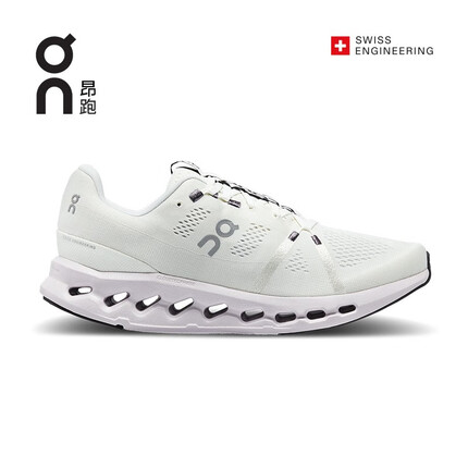 On昂跑全新一代Cloudsurfer男款柔软透气缓震跑步鞋Surfer新品 White/Frost 白色/雾白 44 US(M10)