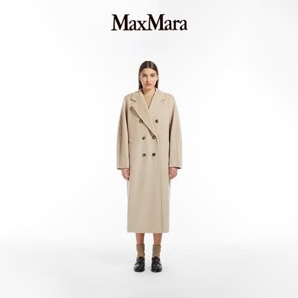 MaxMara【经典款】女装101801 Madame经典毛呢大衣1018012906 浅米色 38
