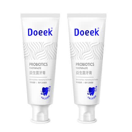 Doeek牙膏益生菌牙膏清新口气维护口腔健康DOEEK益生菌牙膏旗舰店 2支牙膏【送】1张测幽纸